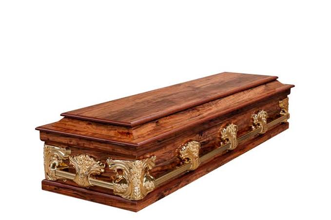 Teak Halfview Casket